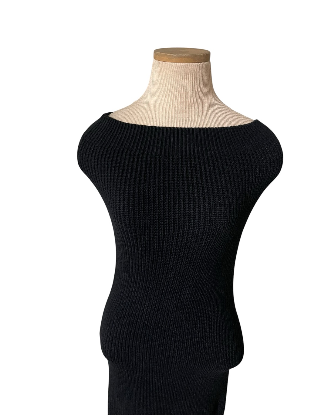 Nwt Naked Wardrobe Black Ribbed Knit Midi Dress Size S — image 4 of 8